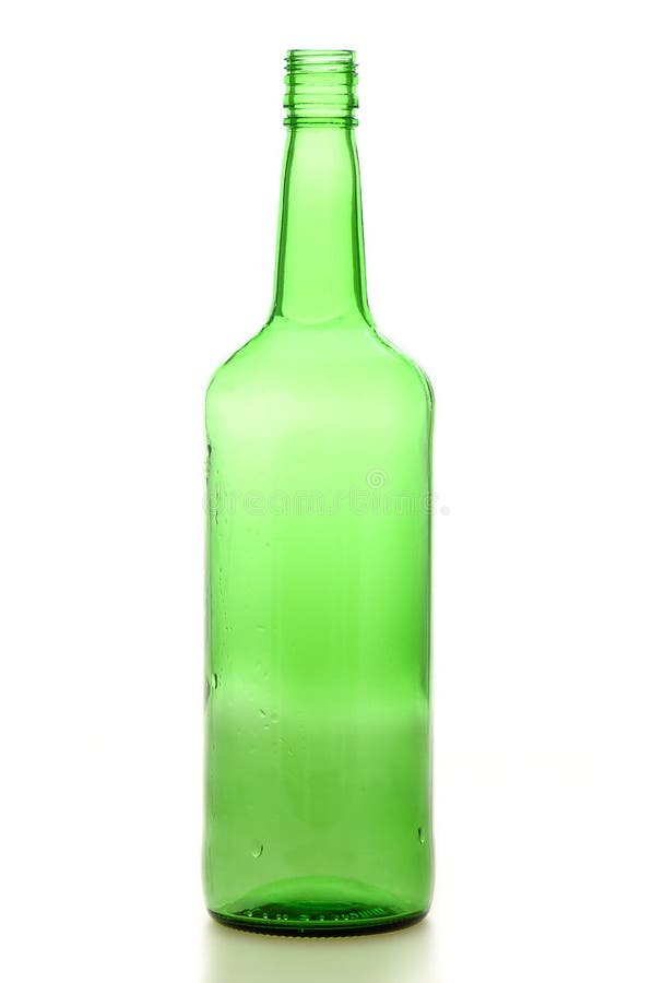 Green whiskey bottle stock photo. Image of color, clean 19322956