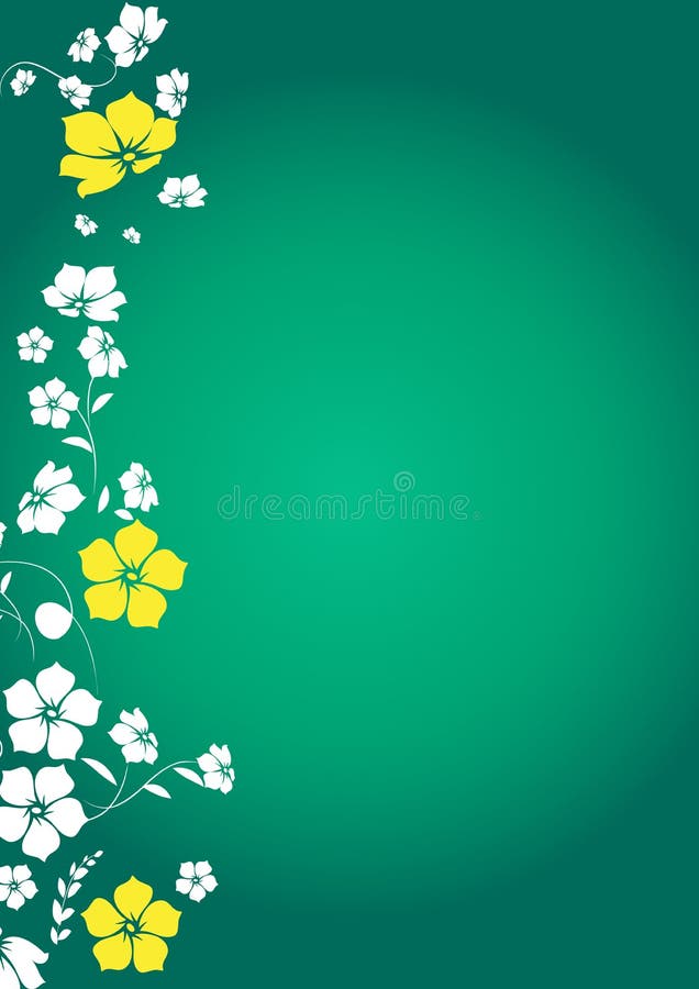 Green white floral stock vector. Illustration of branches - 6808391