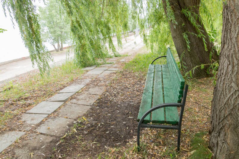 Bench In The Shade Of A Desert Ramada Stock Image - Image 