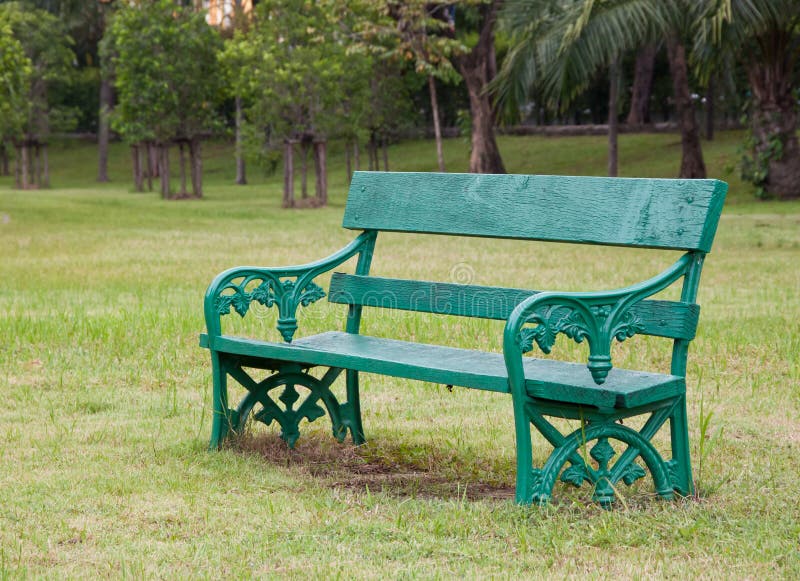 Green wooden chair