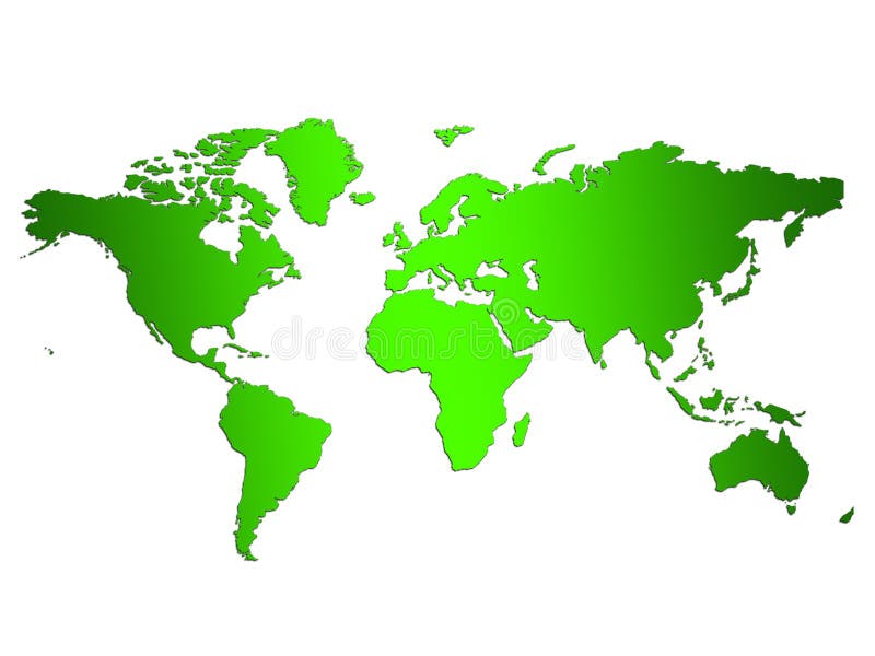 Green World Map stock illustration. Illustration of human 4159208