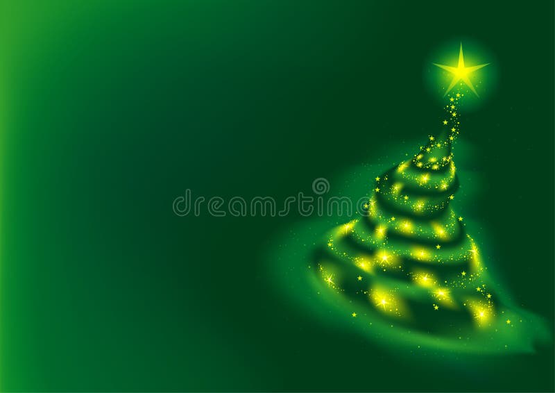 Verde Navidad un árbol detallado ilustraciones cómo abstracto fondo de navidad.