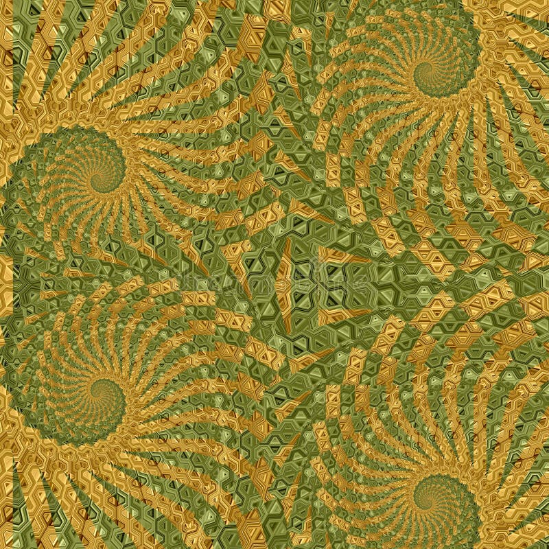 Green and yellow abstract geometric pattern