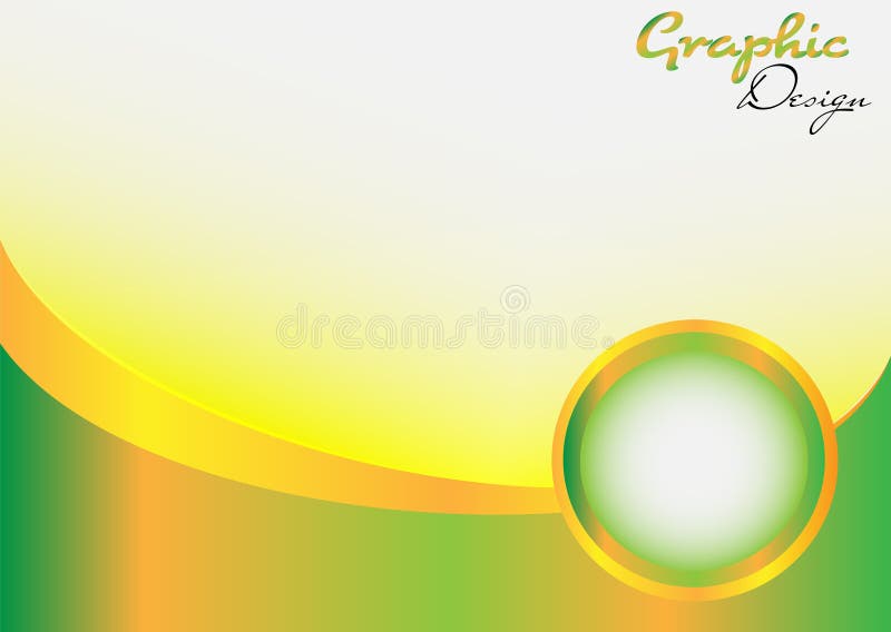Green and Yellow Color Abstract Vector Background Art Design Stock