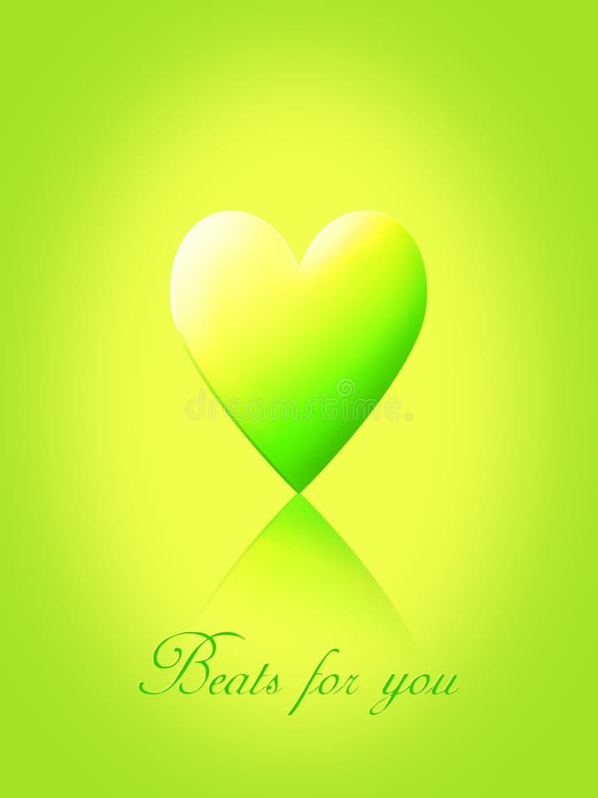 Ilustraciones de vistoso verde a corazón de amor las palabras, prensas para ti.