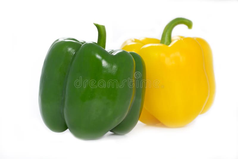 Green and Yellow Paprika Peppers Stock Photo Image of object, dish