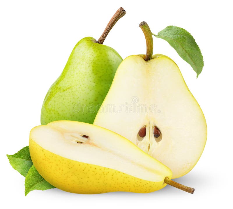 Green and yellow pears