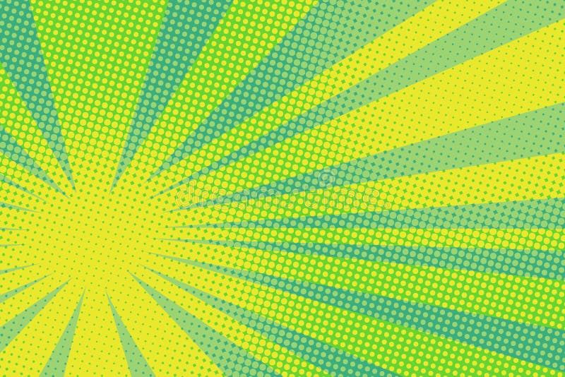 Green yellow pop art background