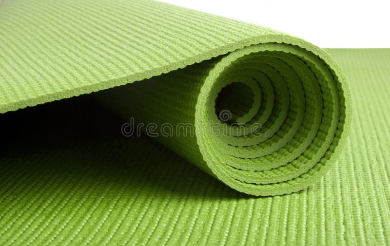 Green Yoga Mat stock image. Image of pilates, object 14943197