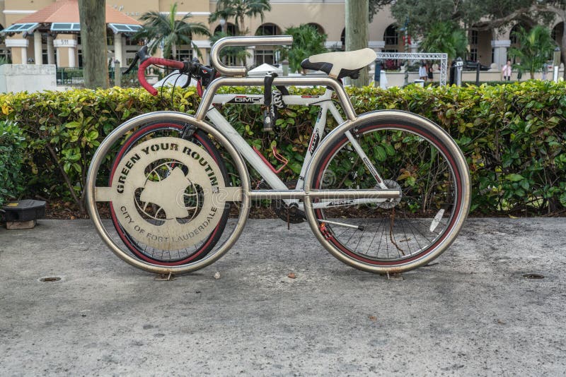 Green your routine bicycle rack stock photography Green your routine bicycle rack stock photography