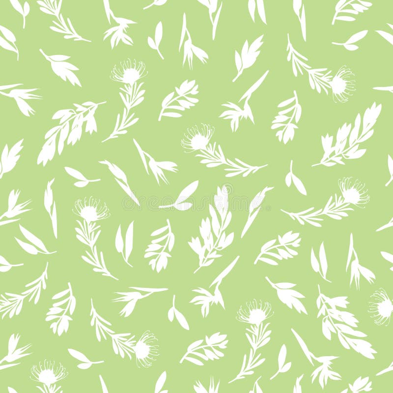 Greenery Seamless Pattern in Hand-drawn Style. Botanical Design of Fabrics,  Wallpapers, for Natural Cosmetics, Perfumes Stock Vector - Illustration of  card, greenery: 210951041