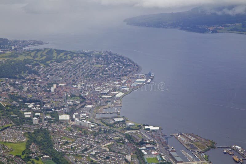 Greenock Schotland Op Clyde River Stock Foto Image of rivier, gebied