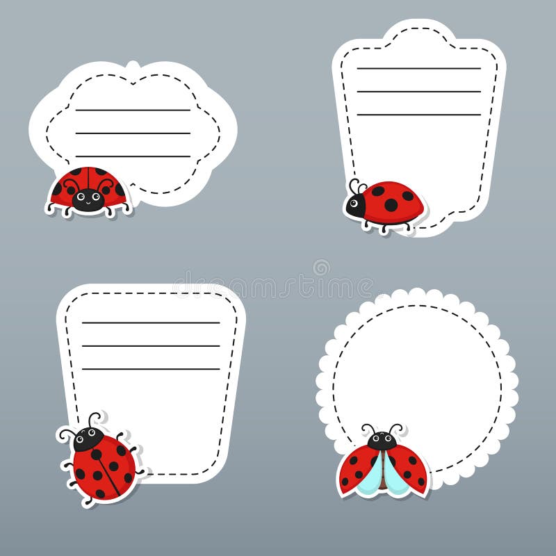 A Ladybug Holding An Empty Signage Stock Vector Illustration Of Angle Creature