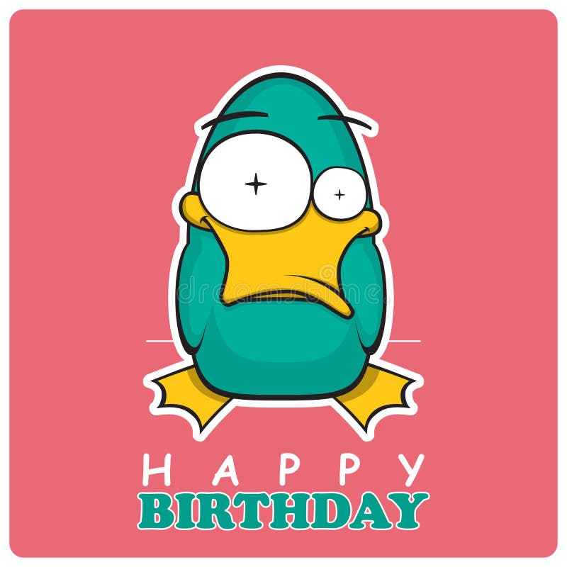 Greeting Card with Cute Cartoon Cat. Stock Vector Illustration of