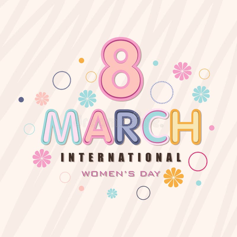 Greeting card design for International Womens Day celebration.