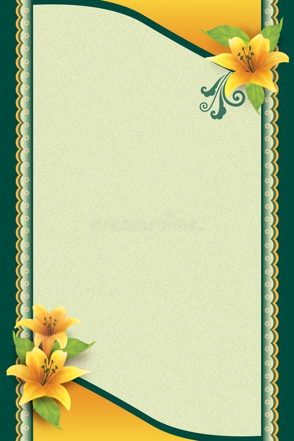 Greeting Card With Flower And Ornamental Background Stock ...