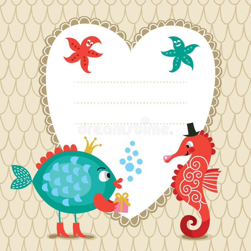 Greeting card, frame for text vector illustration Greeting card, frame for text vector illustration