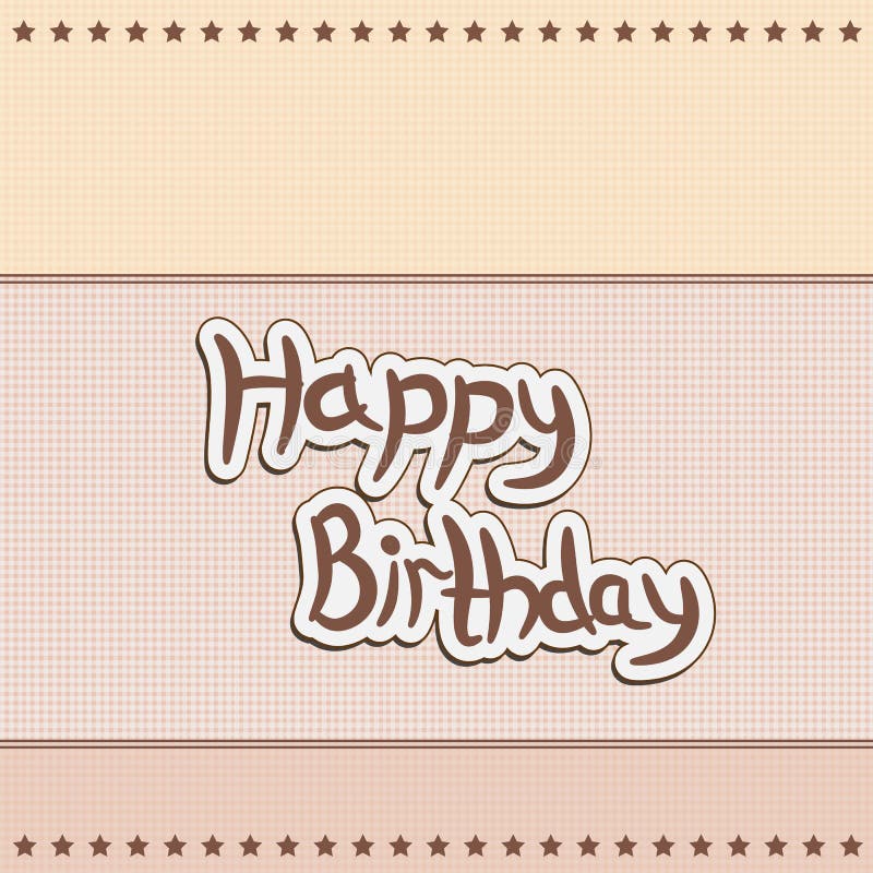 Greeting Card Greetings Happy Birthday Stock Vector - Illustration of ...