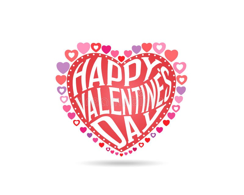 Background With Valentine Heart And Wishes Text Stock Vector