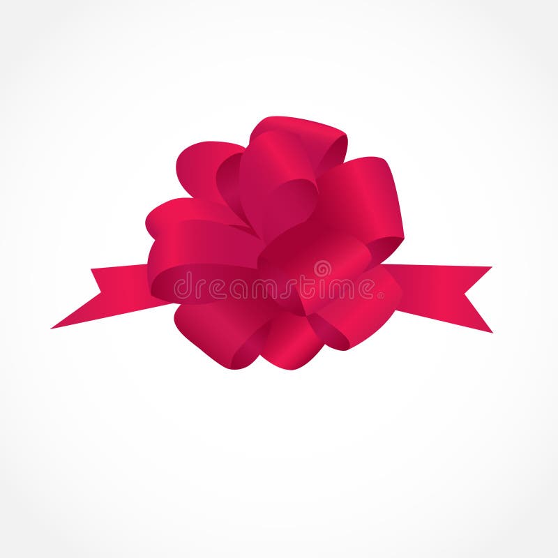 Greeting card with red satin bow