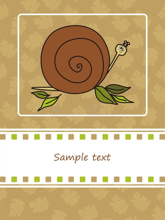 Greeting card with snail