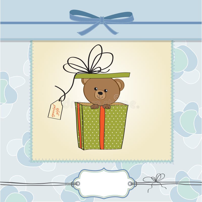 greeting card with teddy bear