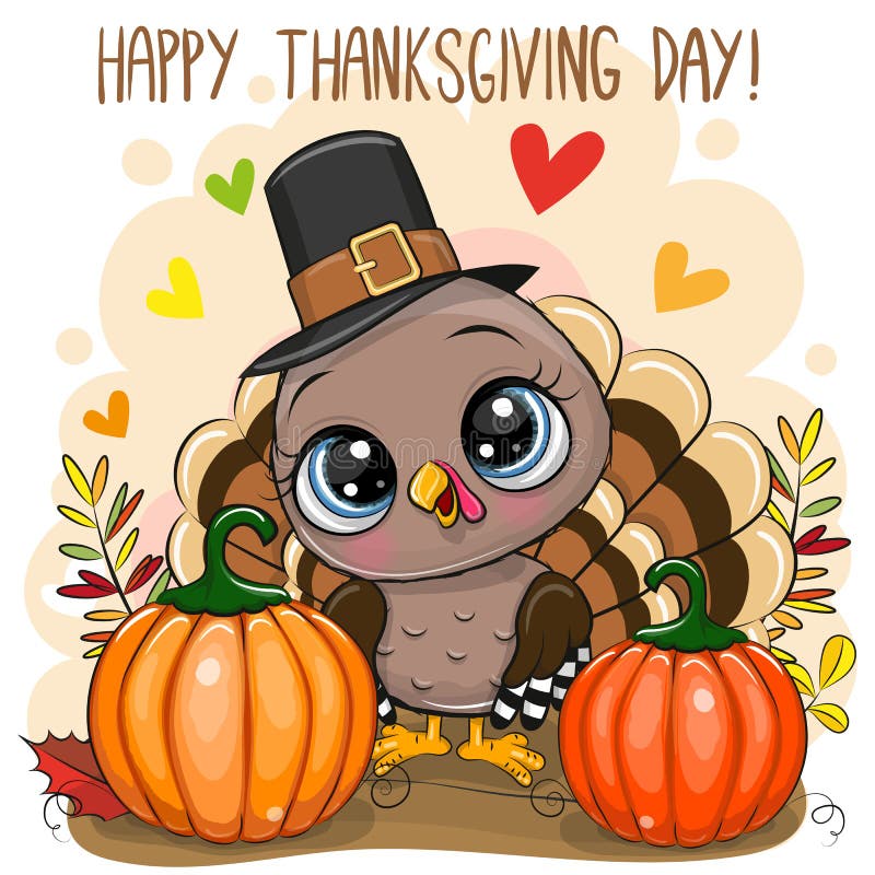 Greeting Card with turkey bird
