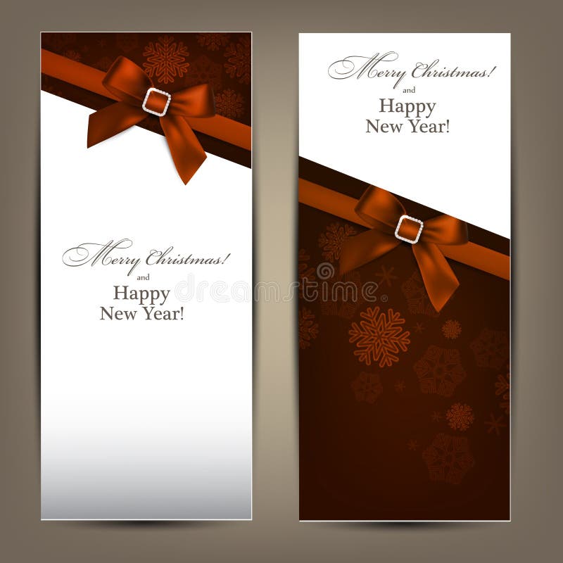 Greeting cards with brown bows.