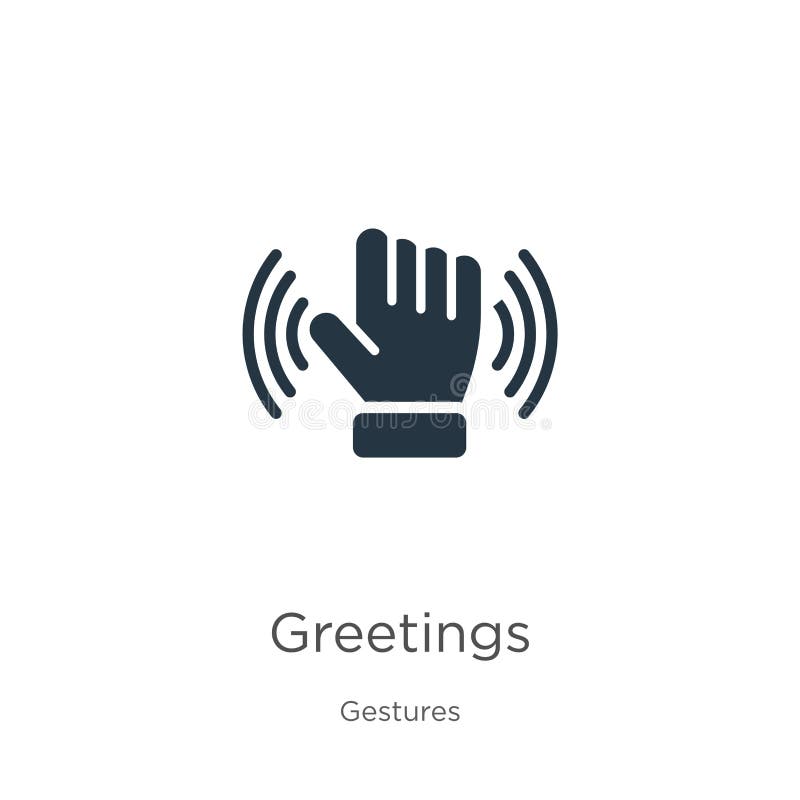 Greetings Icon Vector. Trendy Flat Greetings Icon from Gestures