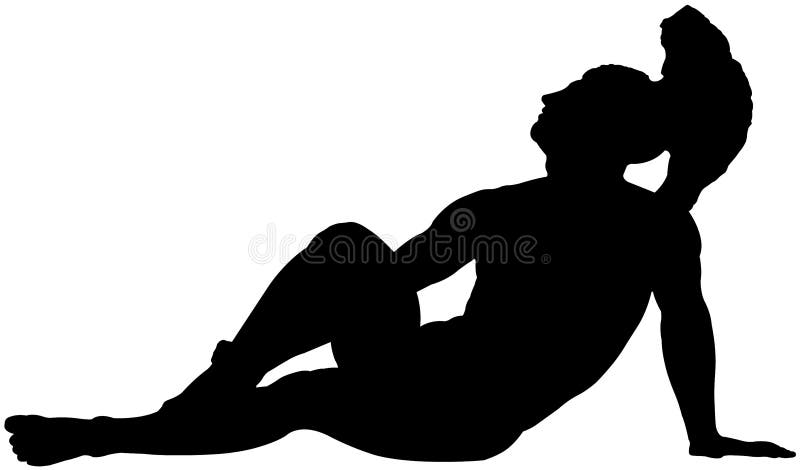 Grekisk hjältesilhouette stock illustrationer