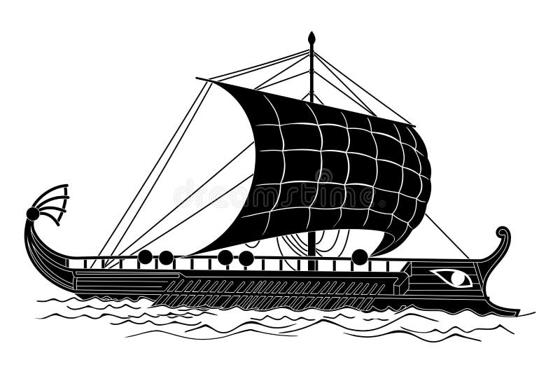 Grekisk teckning för vektor stock illustrationer
