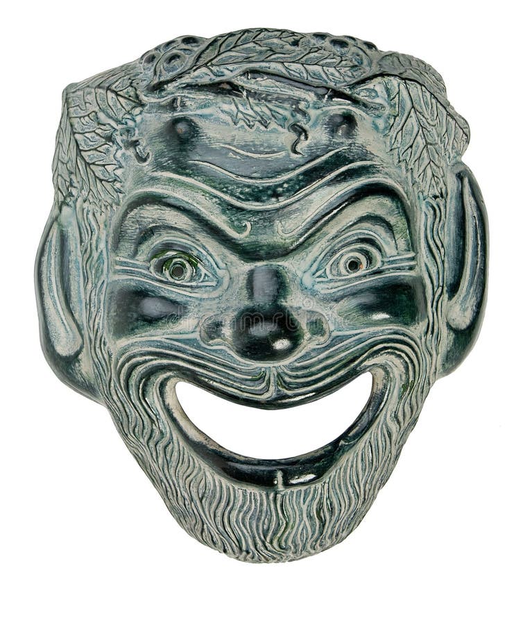 Grekisk TheatremaskeringsSATYR arkivbilder
