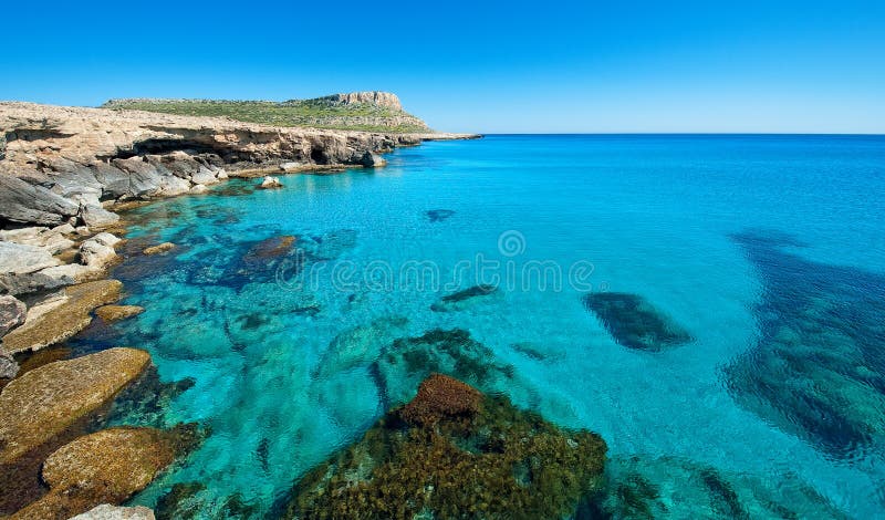 Greko del capo, zona di napa di ayia, Cipro. immagini stock Greko del capo, zona di napa di ayia, Cipro. immagini stock