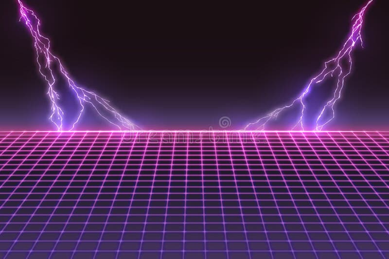 Grelha laser com parafusos de raios Modelo de Futurística Retroativa no Estilo 80s