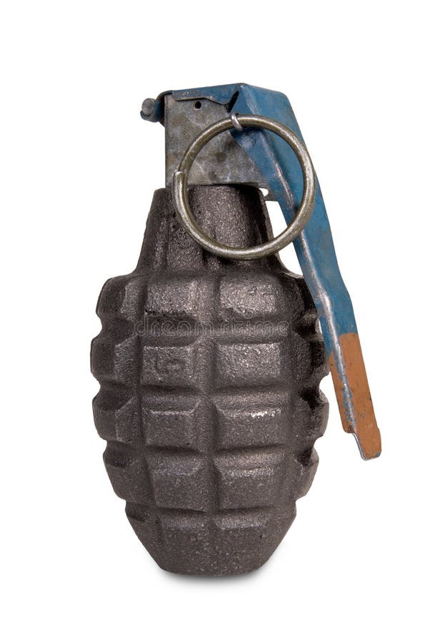 Hand grenade isolated over a white background. Hand grenade isolated over a white background
