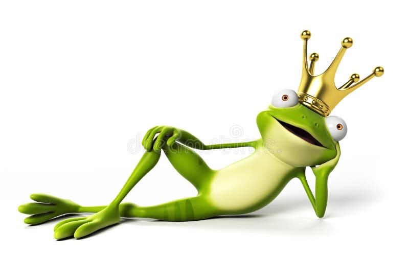 3d rendered funny frog character. 3d rendered funny frog character