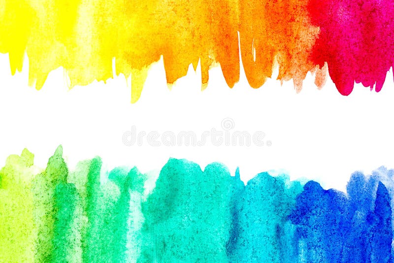 Grenze der abstrakten Aquarellkunst-Handfarbe auf weißem Hintergrund Altes gelbes Papier auf dunklem Hintergrund lizenzfreie stockfotografie