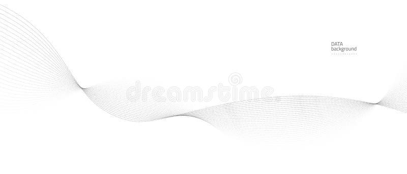 Grey airy particles flow vector design, abstract background vector illustration