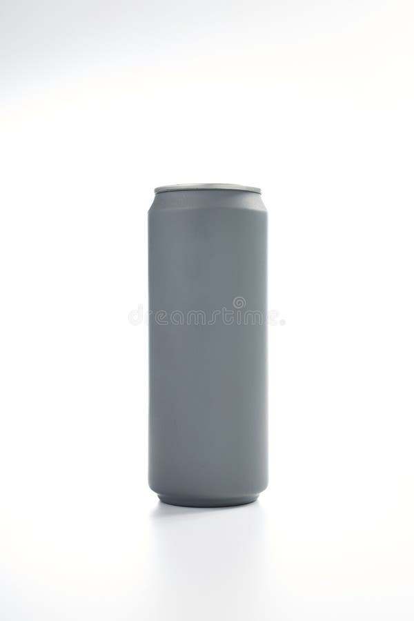 Grey aluminum can stock image. Image of clear, alcohol 84791623