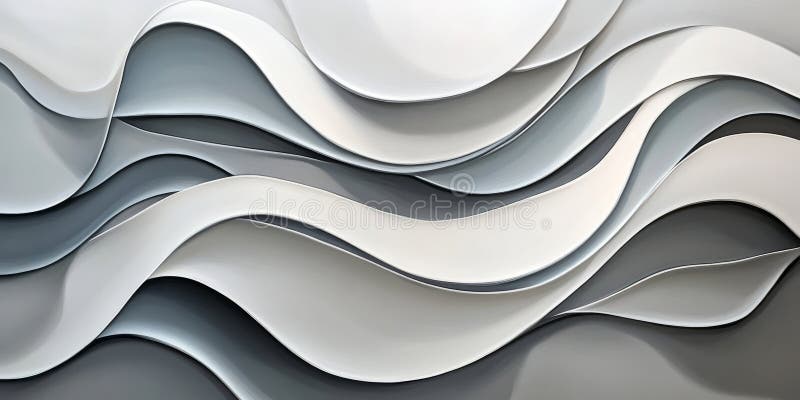 A grey background with soft, curving lines that seem to merge and flow into one another, creating a sense of fluid motion. The design is perfect for wellness branding, modern art, or tranquil website visuals. AI generated