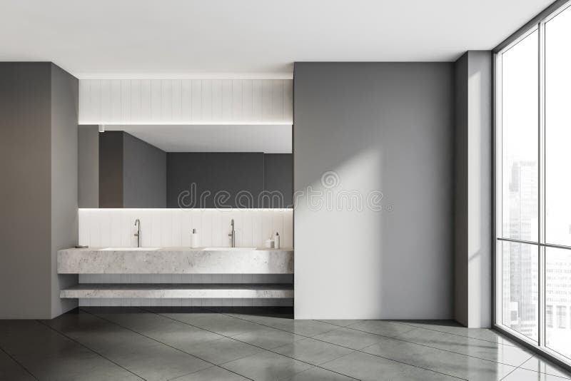 Empty Bathroom Frontal View Stock Illustrations 30 Empty Bathroom