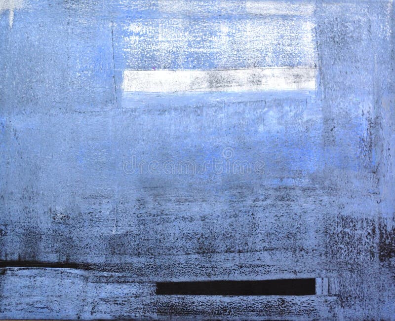 Grey and Blue Abstract Art Painting Stock Photo Image of rectangles