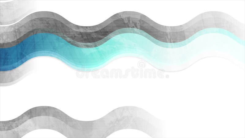 Grey blue geometric wavy stripes abstract tech grunge motion design royalty free illustration