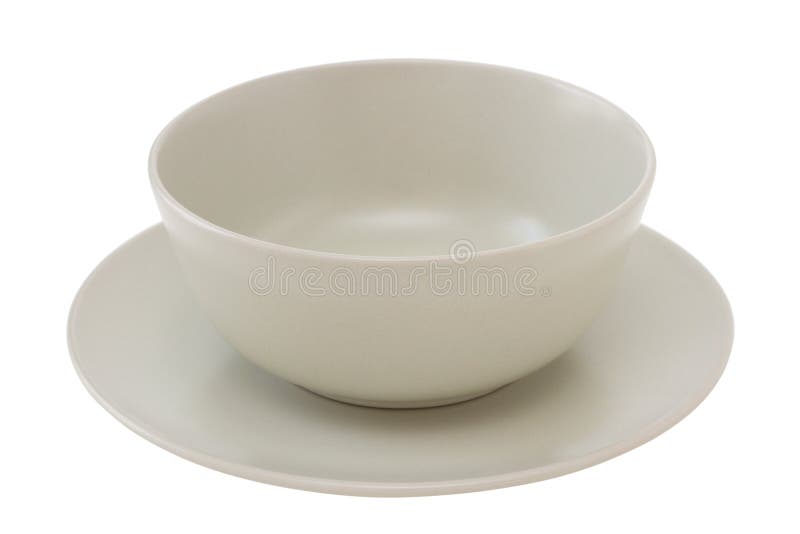 Bowl on plate stock photo. Image of dinner, white, simple 2494688
