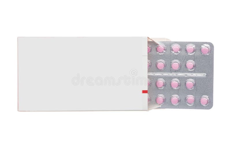 Pink Box with Pink Pills Blister Pack Stock Photo Image of medical