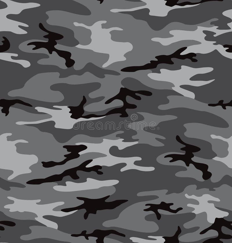 Grey Camouflage Pattern (seamless) Stock Vector - Illustration of ...