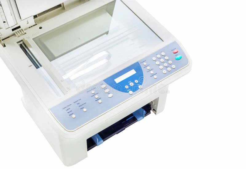 Grey Computer Printer Isolated Stock Image Image of color, design