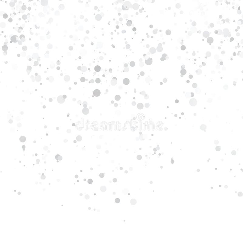 Grey Confetti Pattern Isolated Su Fondo Bianco Illustrazione di Stock