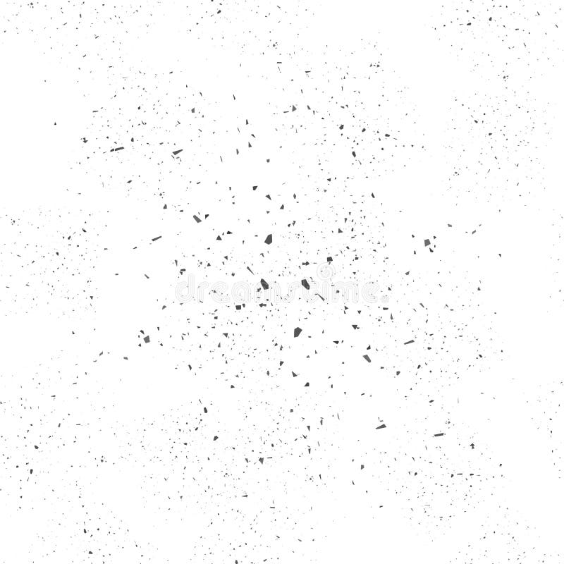 Grey Confetti Seamless Pattern Isolated. Set of Particles. Stock