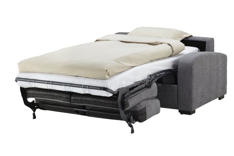 Grey couch bed stock image. Image of loveseat, minimal 185500729
